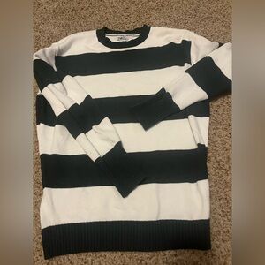 Green and white stripped knitted sweater from Rue21 in size medium